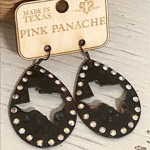 Pink Panache TEXAS Metal Earrings